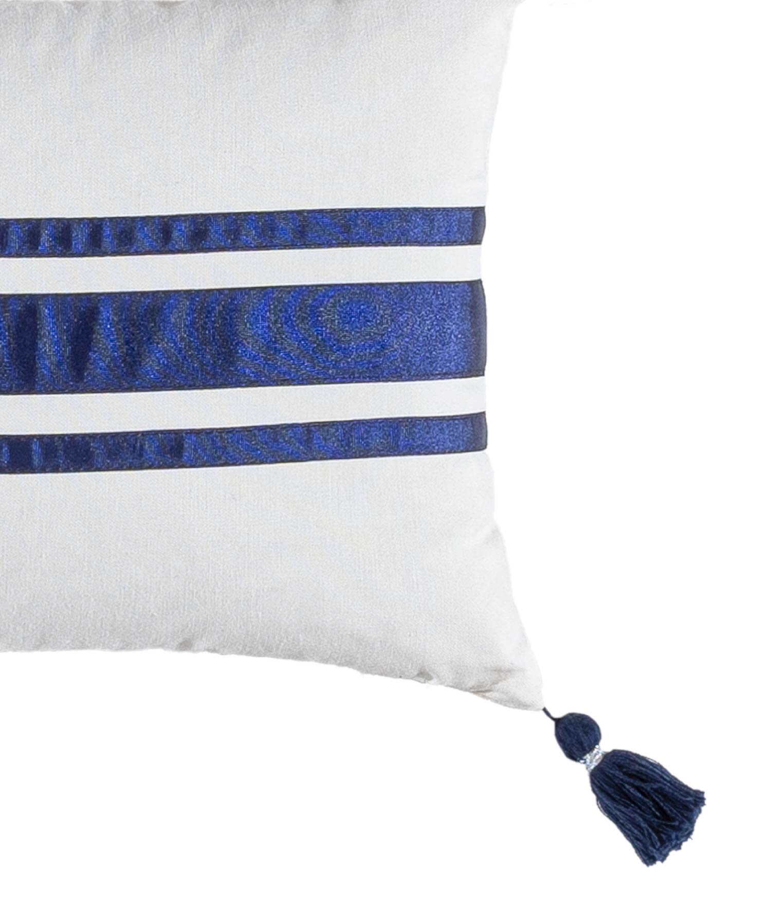 Scrub Lacivert Şeritli 30x50 Boncuk Elyaf İç Dolgulu Kırlent 4452A
