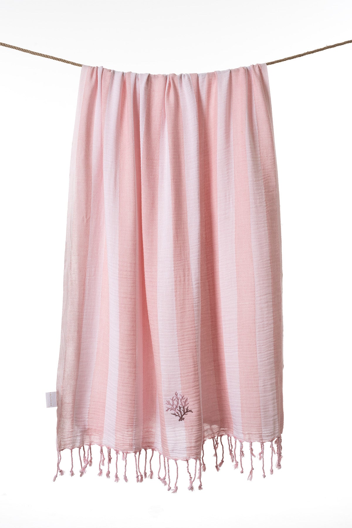 Sealıne Pembe Müslin Nakışlı Peştamal 90X170 2544