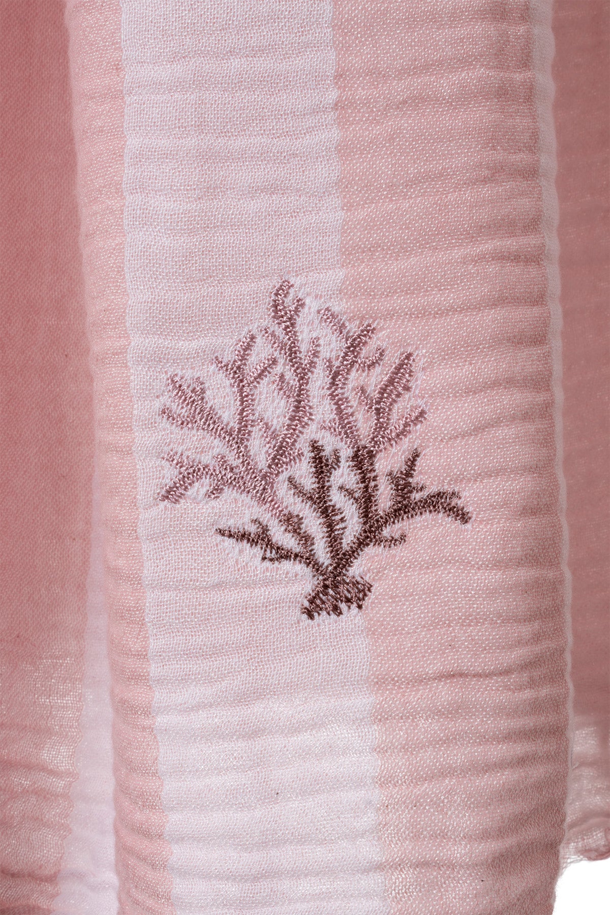 Sealıne Pembe Müslin Nakışlı Peştamal 90X170 2544