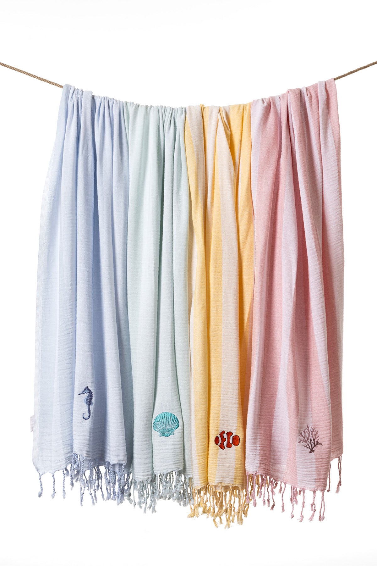 Sealıne Pembe Müslin Nakışlı Peştamal 90X170 2544