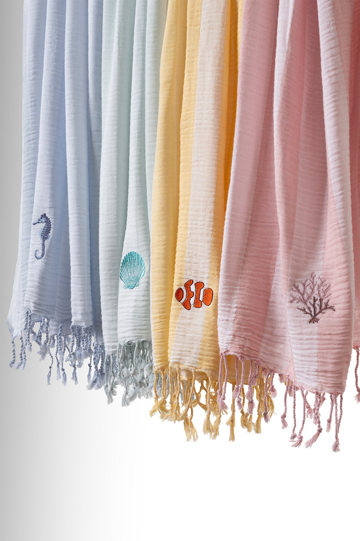 Sealıne Sarı Müslin Nakışlı Peştamal 90X170 2542