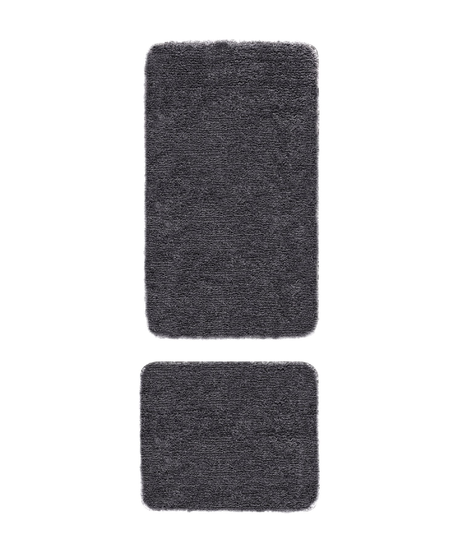 Segura Peluş Antrasit Kaydırmaz Taban 2'li Banyo Paspası 60 x 100 - 50 x 60