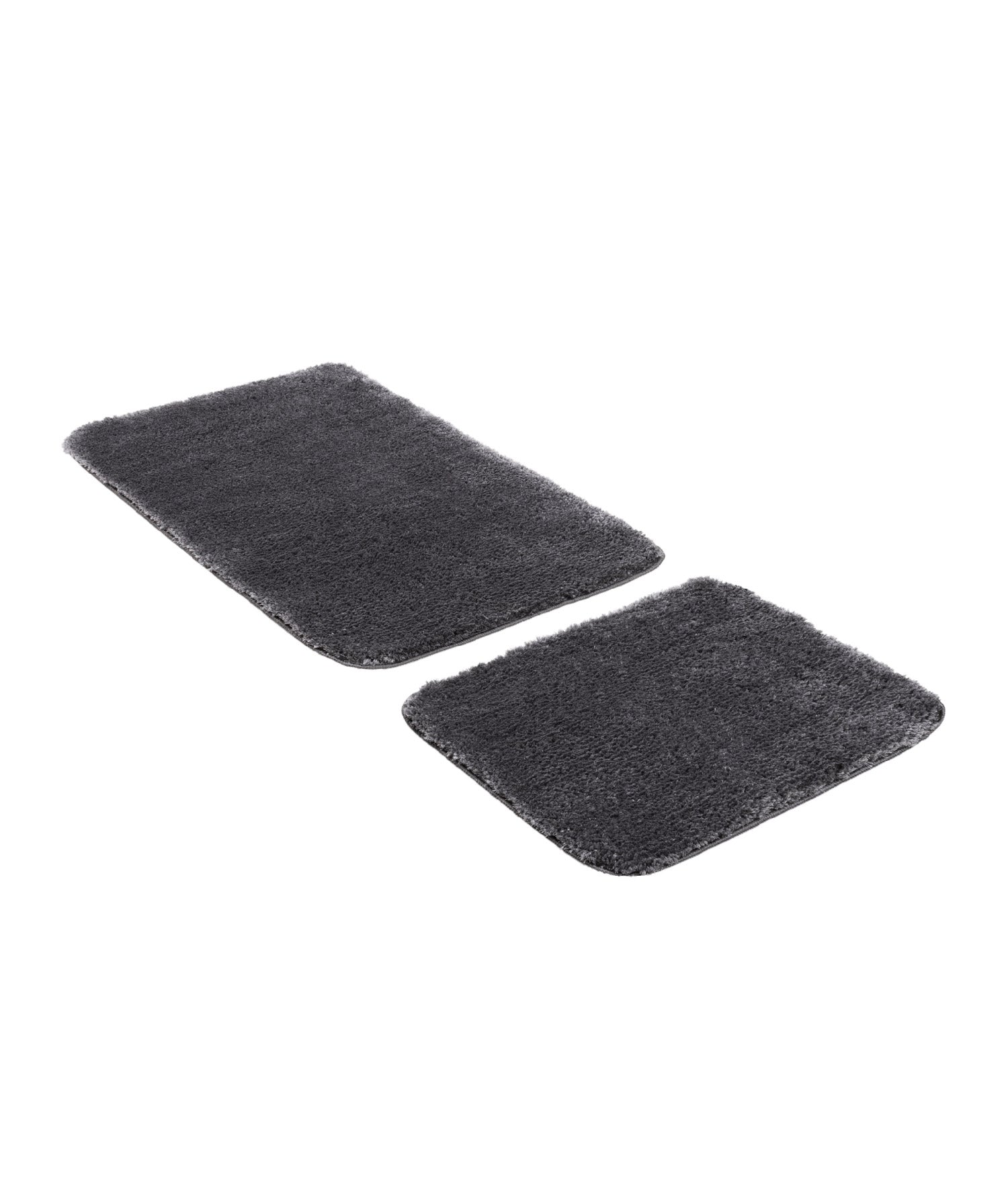 Segura Peluş Antrasit Kaydırmaz Taban 2'li Banyo Paspası 60 x 100 - 50 x 60