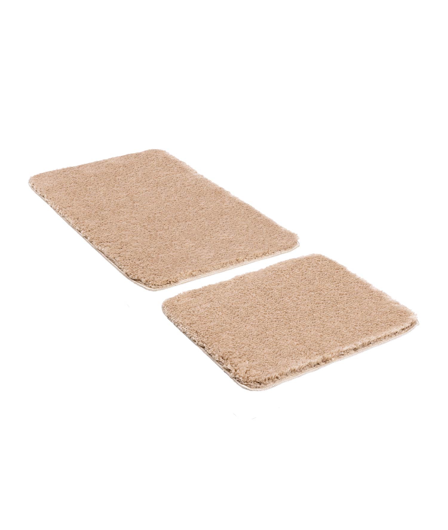 Segura Peluş Bej Kaydırmaz Taban 2'li Banyo Paspası 60 x 100 - 50 x 60