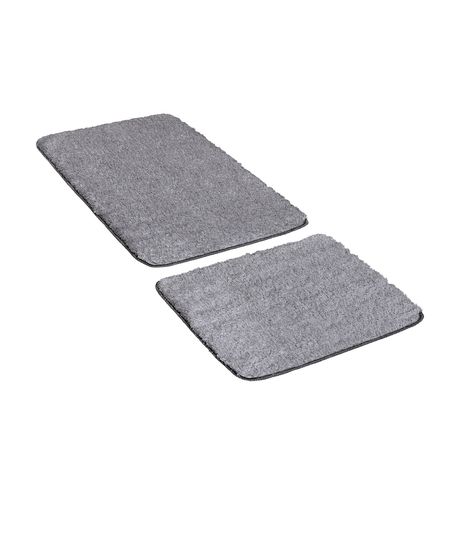 Segura Peluş Gri Kaydırmaz Taban 2'li Banyo Paspası 60 x 100 - 50 x 60