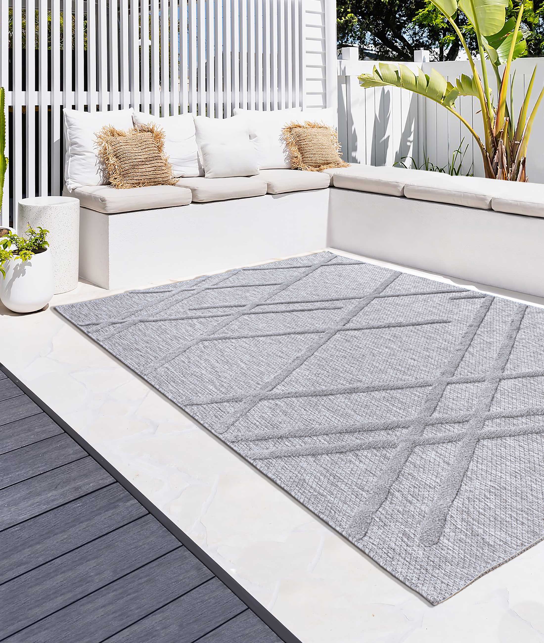 Silva Gri Halı Yıkanabilir Halı Balkon Halısı Oturma Odası Koridor Yatak Odası Halısı 58649A