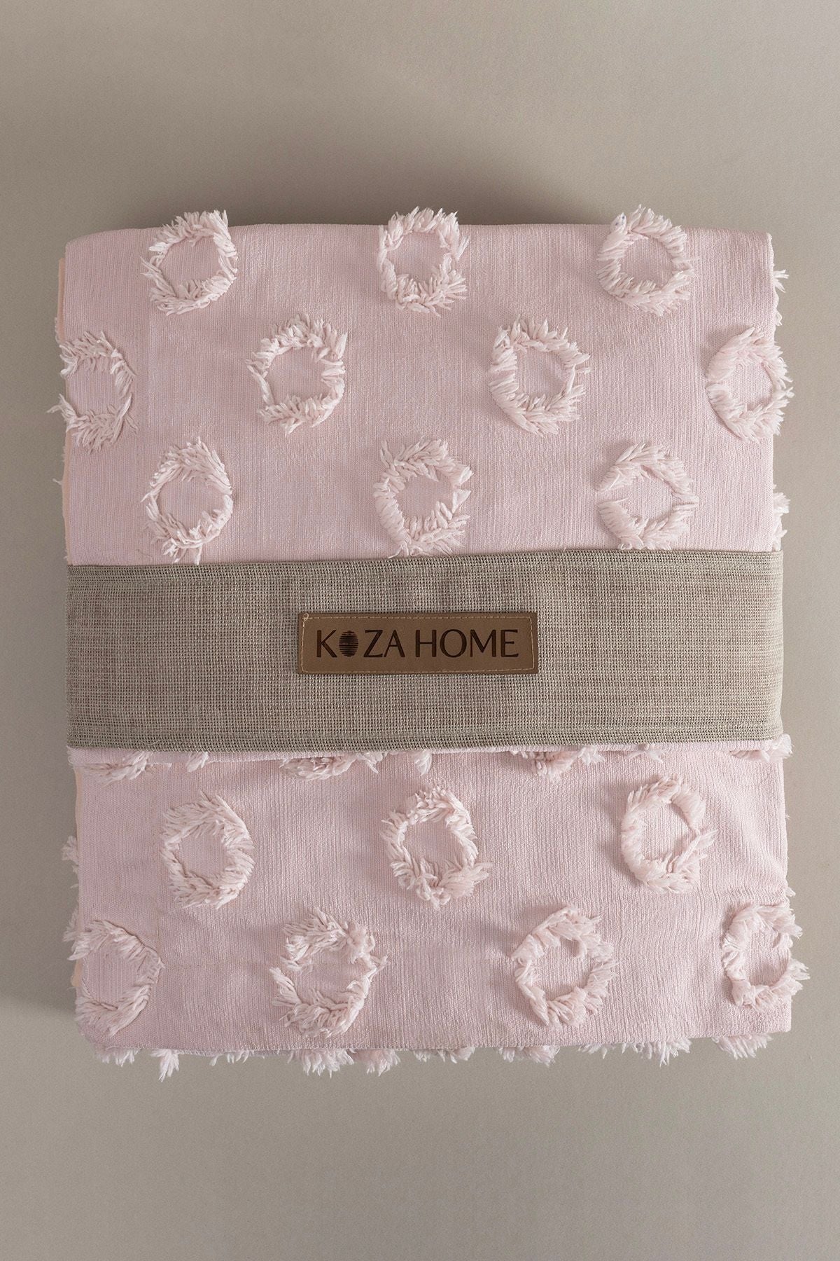 Sitra Pudra Çift Kişilik Püsküllü Yatak Örtüsü 230x250 2 Yastık 50x70 5032