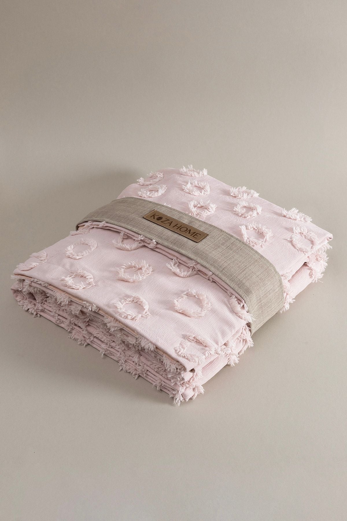 Sitra Pudra Çift Kişilik Püsküllü Yatak Örtüsü 230x250 2 Yastık 50x70 5032