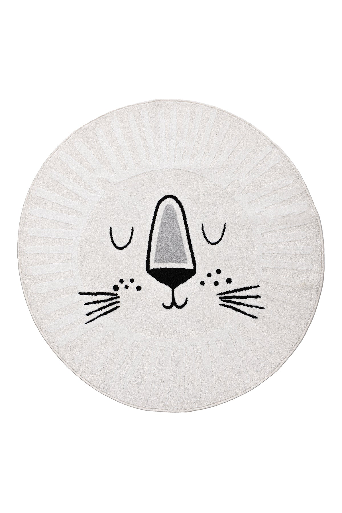 Sparkle Krem Aslan Figürlü Hayvan Figürlü Çocuk Odası Bebek Odası Halısı 33454A