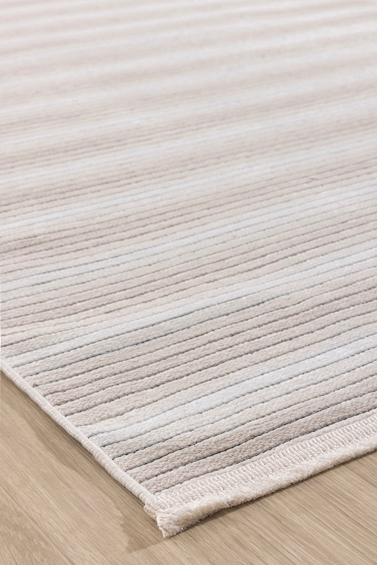 Stripe Krem Kilim Kaymaz Taban Salon Oturma Odası Antre Halısı 33014A