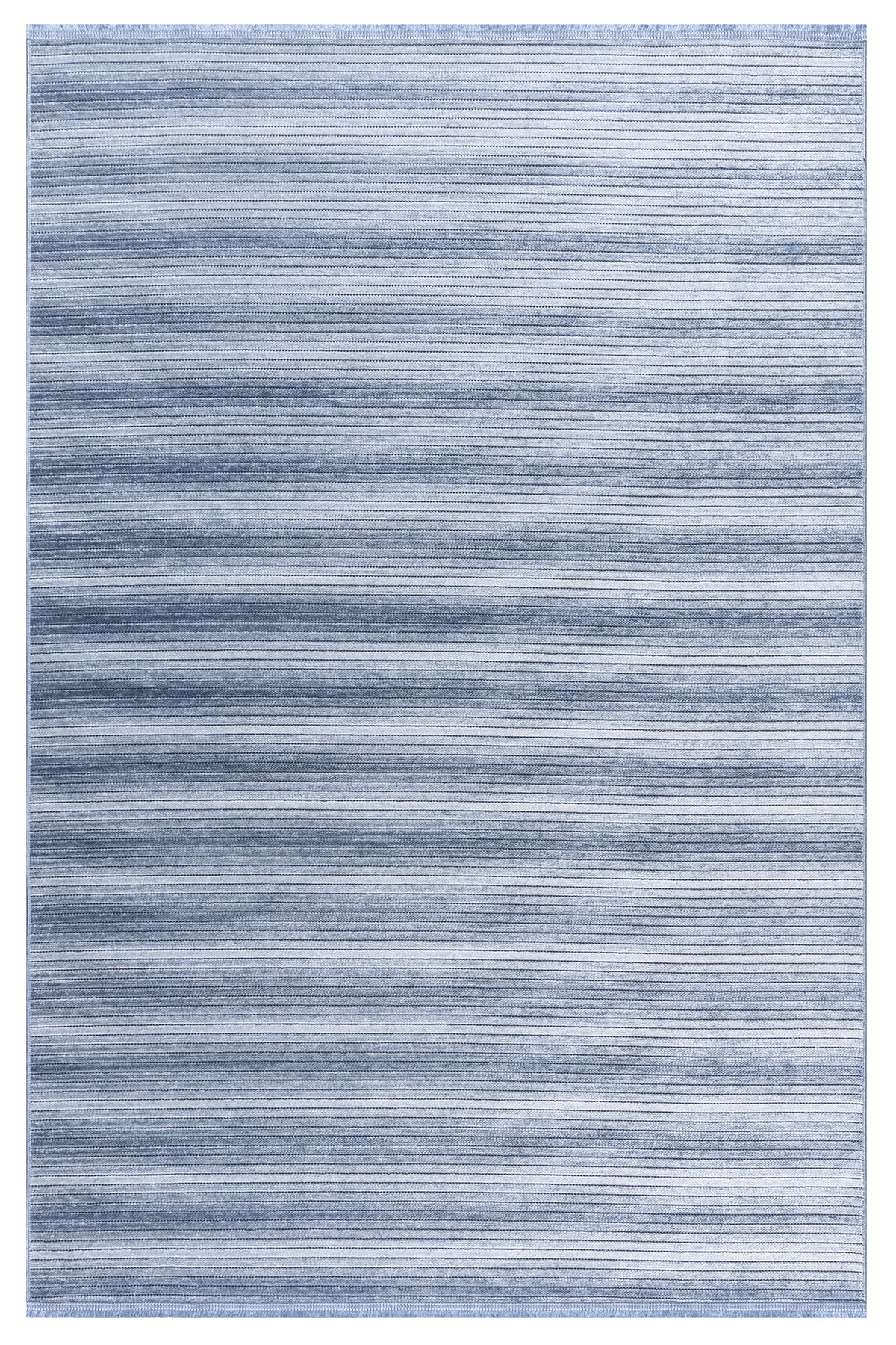 Stripe Mavi Kilim Kaymaz Taban Salon Oturma Odası Antre Halısı 33013A