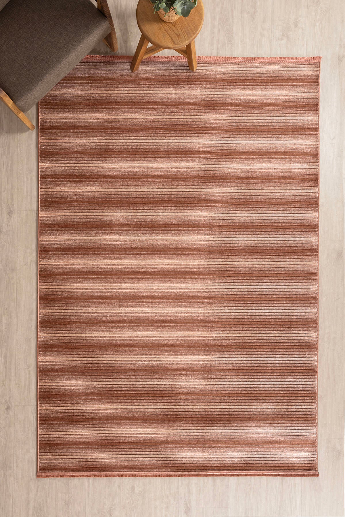 Stripe Terra Kilim Kaymaz Taban Salon Oturma Odası Antre Halısı 33012A
