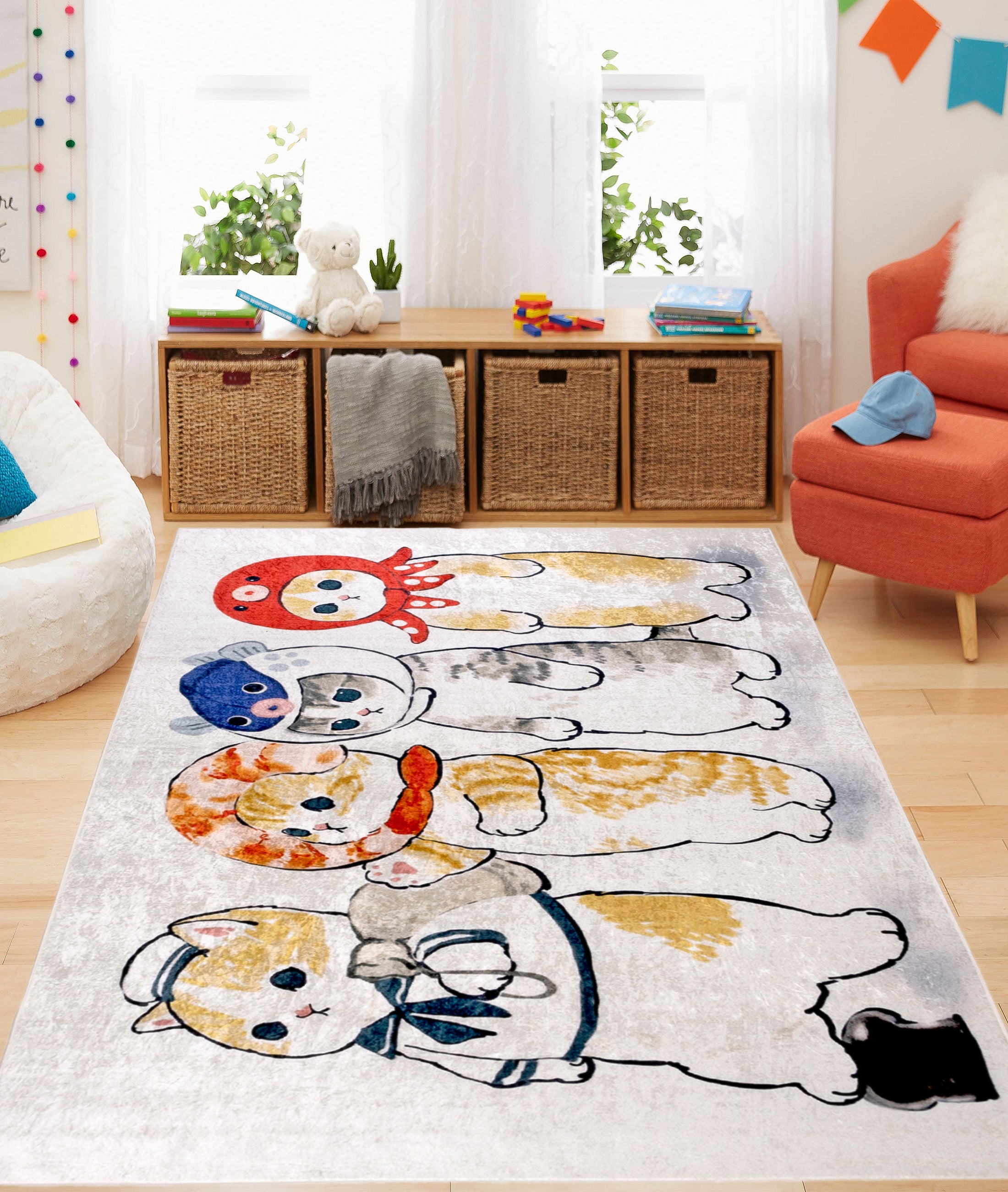 Style Yıkanabilir Kaymaz Taban Çocuk Odası Halısı 4054A