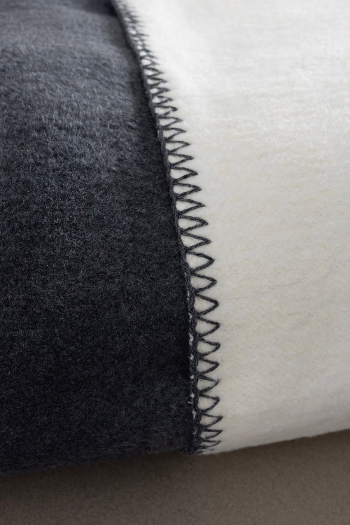 Twin Battaniye Soft Pamuklu Çift Kişilik Battaniye Antrasit Krem 200 x 220 5013A