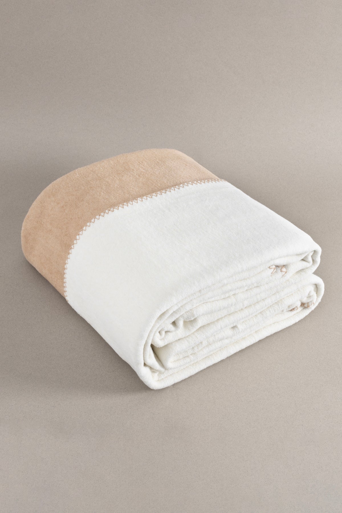 Twin Soft Pamuklu Çift Kişilik Battaniye Kahve Krem 200 x 220 5010A