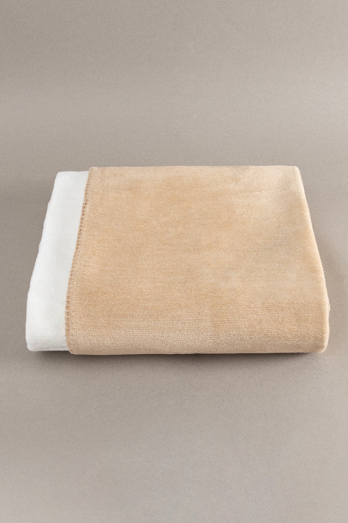 Twin Soft Pamuklu Tek Kişilik Battaniye Kahve Krem 150 x 200 5006A