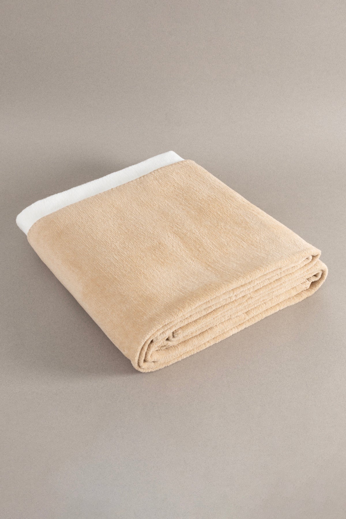 Twin Soft Pamuklu Tek Kişilik Battaniye Kahve Krem 150 x 200 5006A