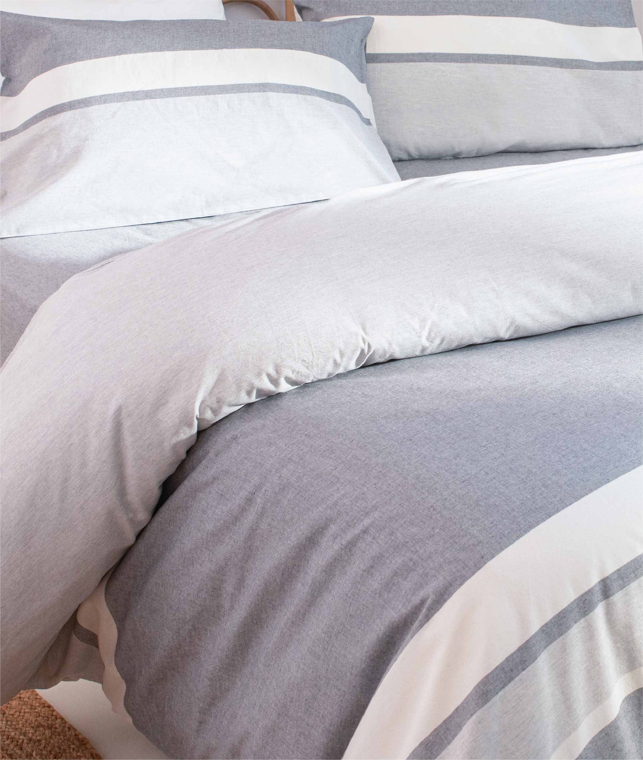 Viento Nevresim Takımı Pamuk Gri Antrasit Parçalı Gri Çift Kişilik 200x220 9513A