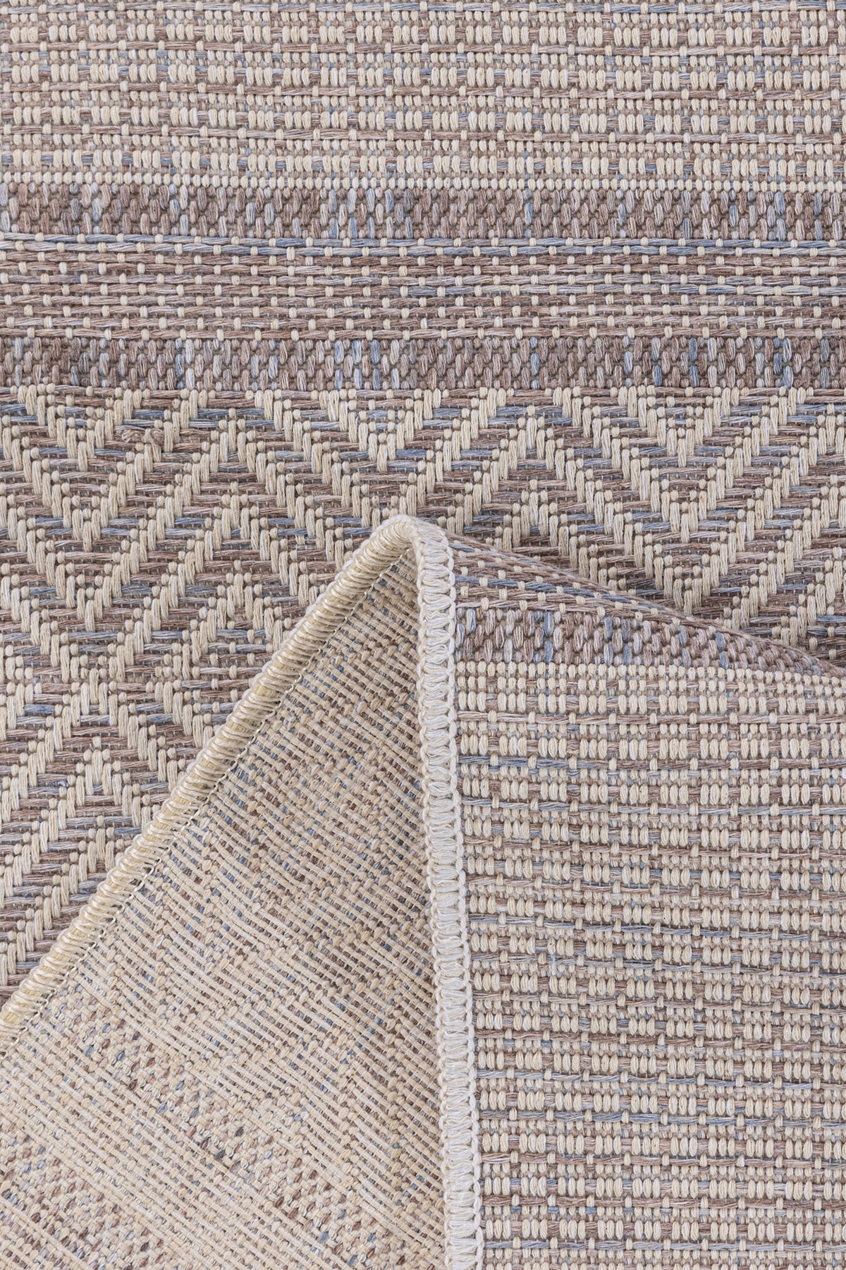 Vivaldi Kahve Mavi Halı Kilim Salon Oturma Odası Yolluk Yatak Odası Koridor Halısı A0057A