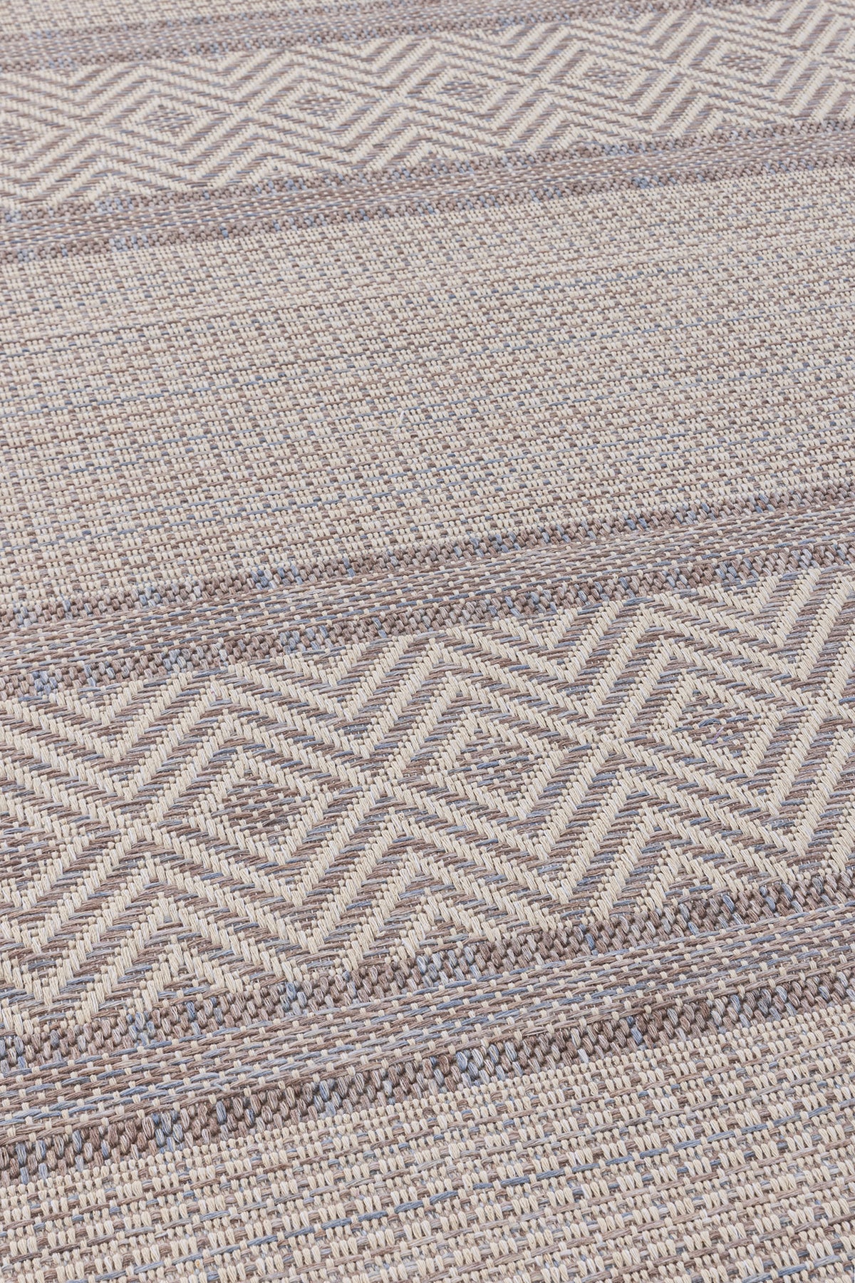 Vivaldi Kahve Mavi Halı Kilim Salon Oturma Odası Yolluk Yatak Odası Koridor Halısı A0057A