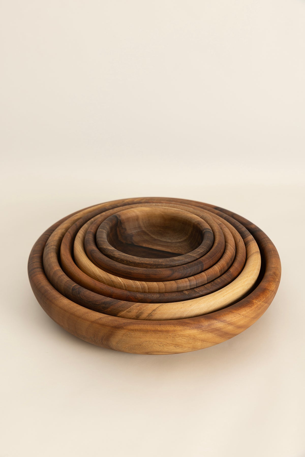 Walnut 6'Lı El Yapımı Doğal Ceviz Kase Takımı 1293