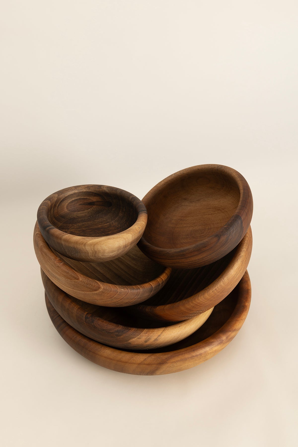 Walnut 6'Lı El Yapımı Doğal Ceviz Kase Takımı 1293