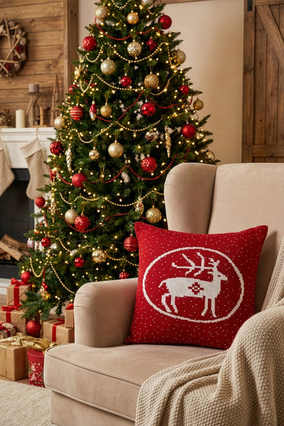 Destino Kırmızı  Kırlent Kılıfı 45x45 2025