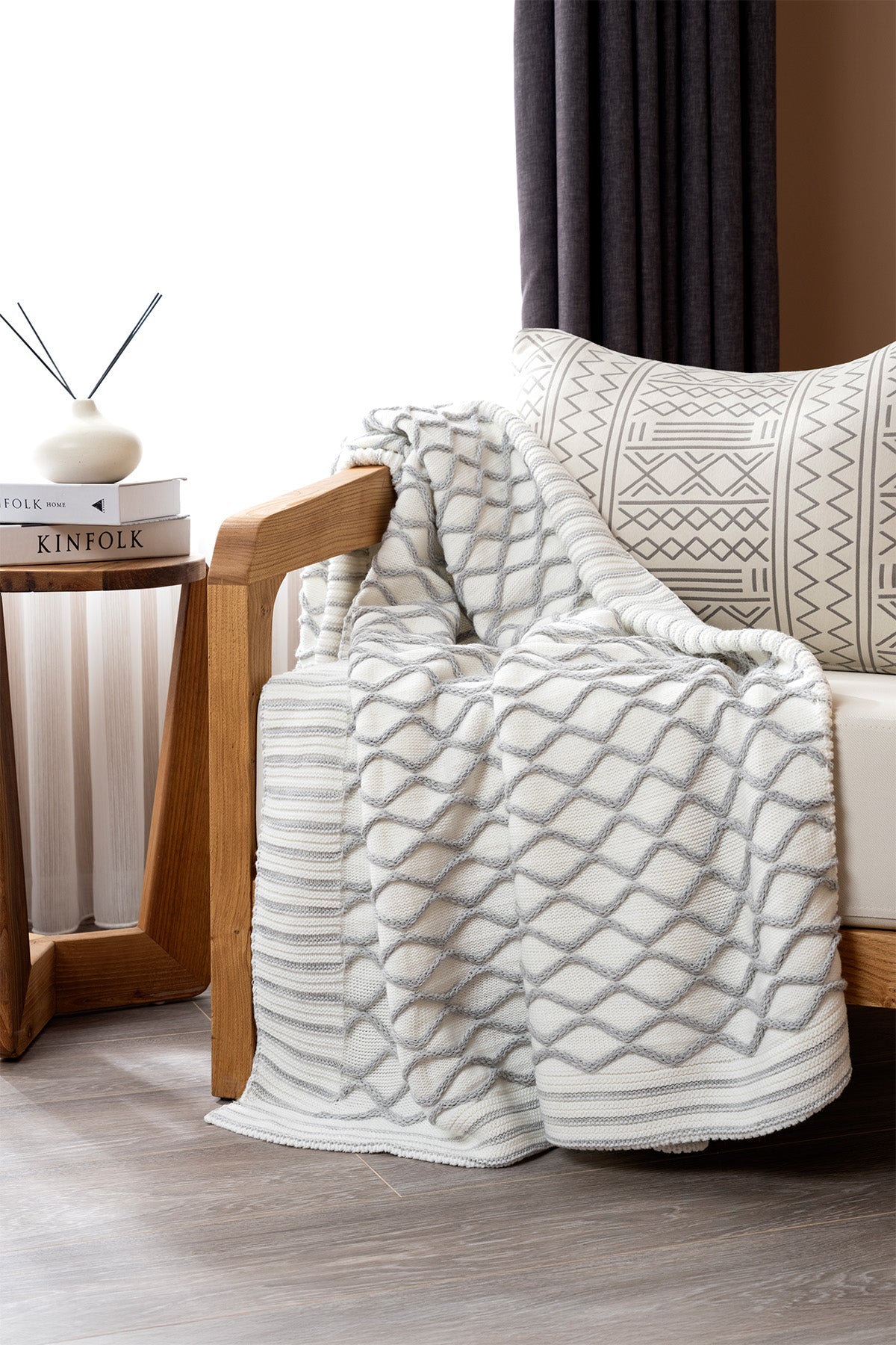 Loop Gri Akrilik Tv Battaniyesi 130x170 3731A