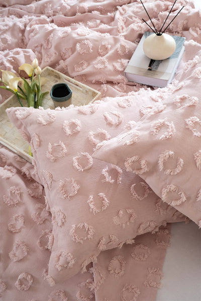 Sitra Pudra Çift Kişilik Püsküllü Yatak Örtüsü 230x250 2 Yastık 50x70 5032