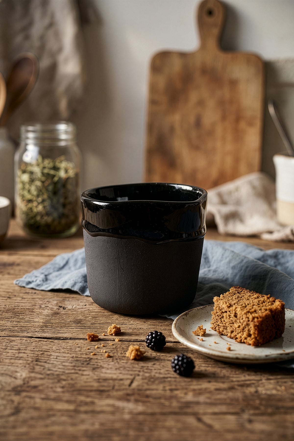 Must Siyah Mavi Hareli El Yapımı 2 Li Mug 8637