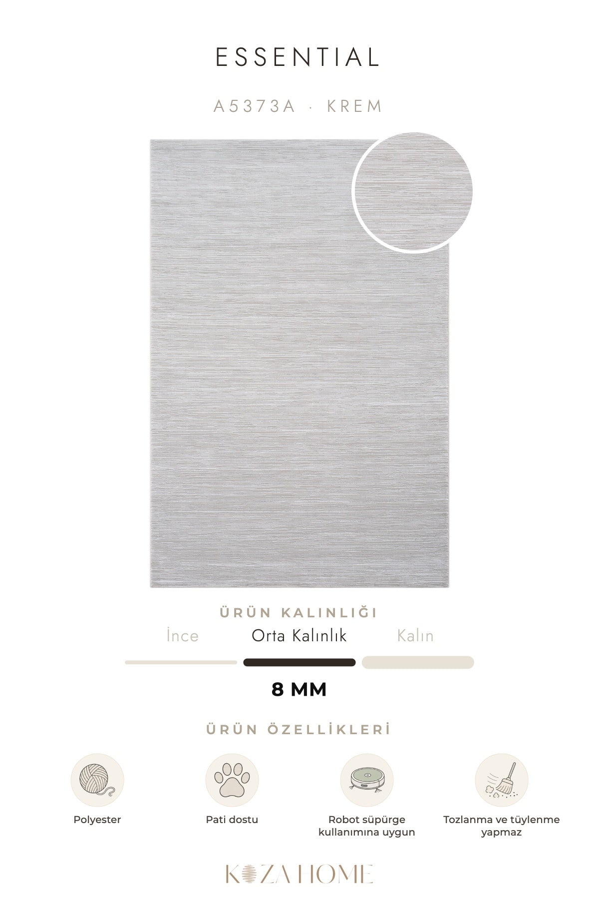 Calvin Klein Essential Krem Halı A5373A