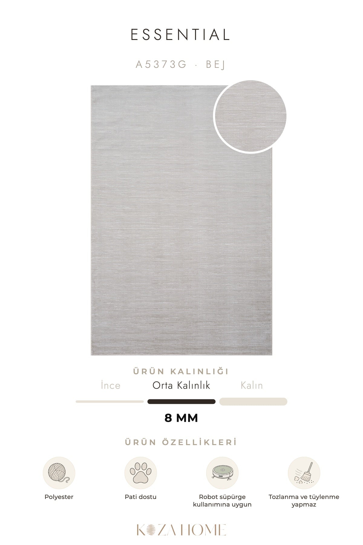 Calvin Klein Essential Bej Halı A5373G