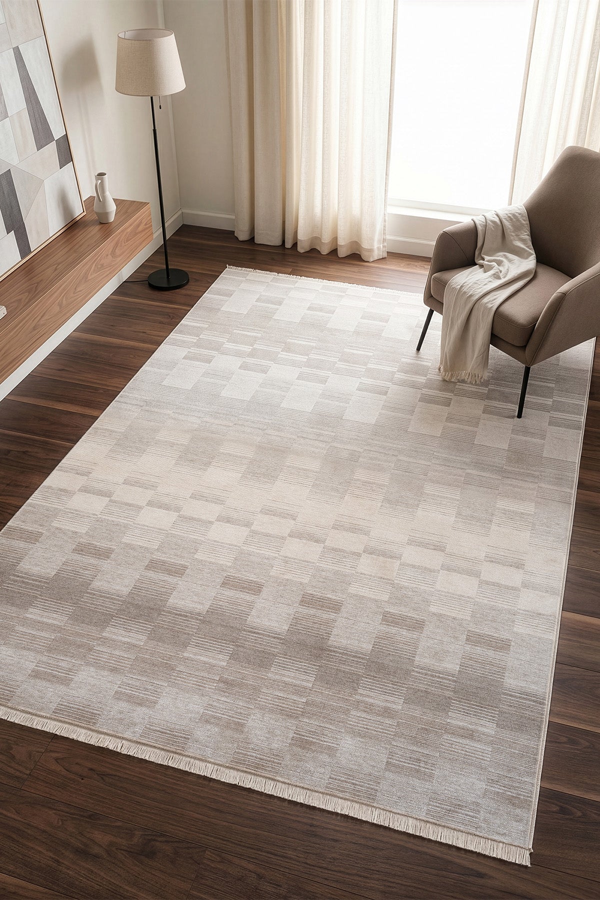 Calvin Klein Etro Krem Vizon Halı A6114A