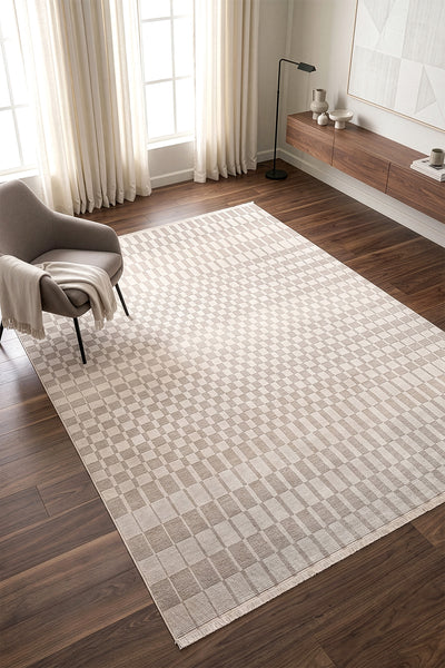 Calvin Klein Etro Krem Vizon Halı A6115A