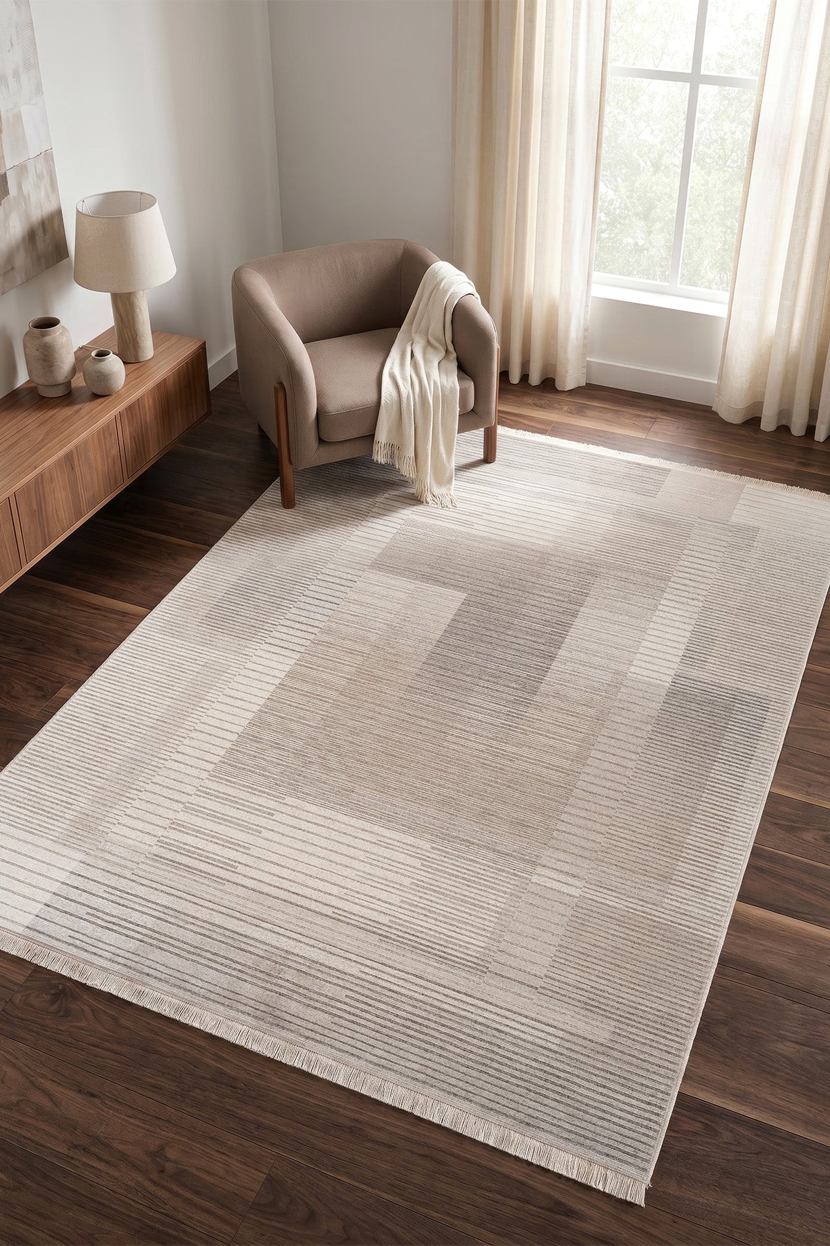 Calvin Klein Etro Krem Vizon Halı A6111A
