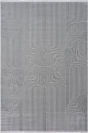 Farahan Gri  Geometrik Desenli Halı A0861A