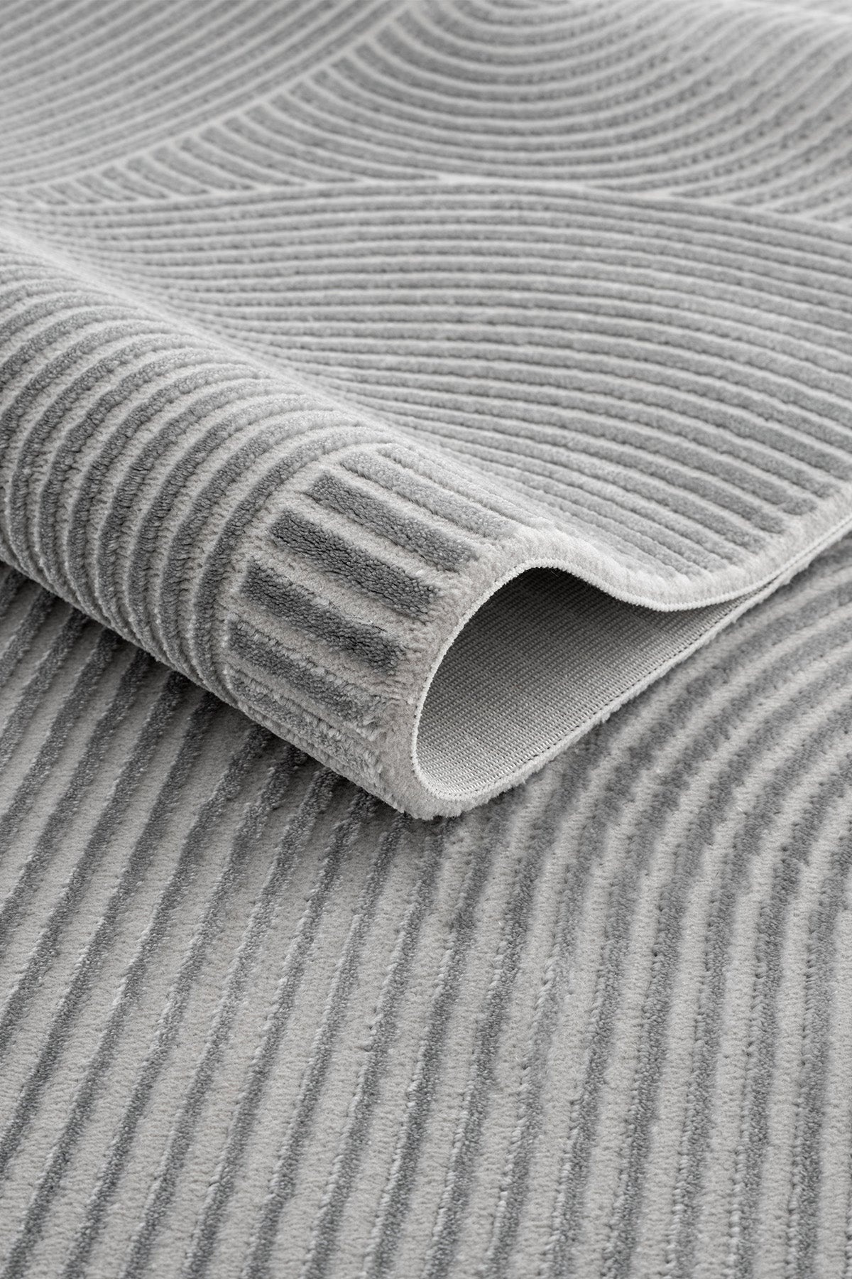 Farahan Gri Geometrik Tozumaz Salon Koridor Balkon Teras Bahçe Oturma Odası Halısı A0861A