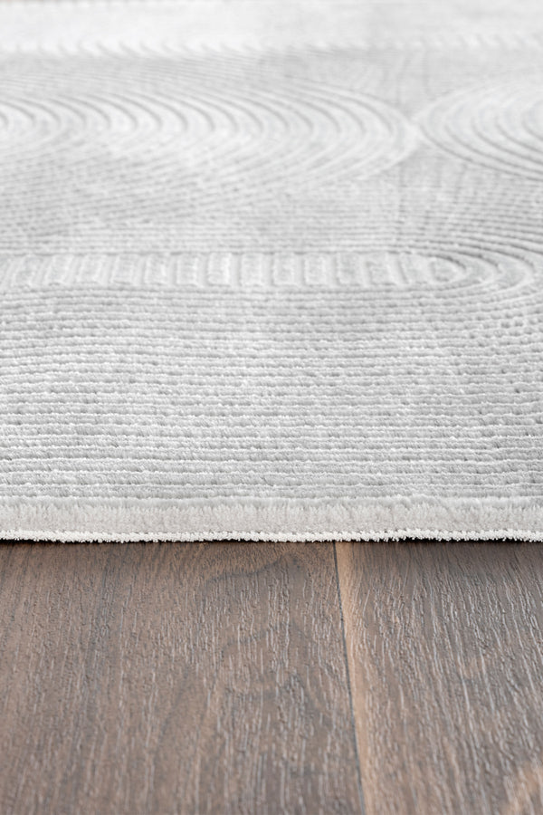 Farahan Gri  Geometrik Desenli Halı A0861A