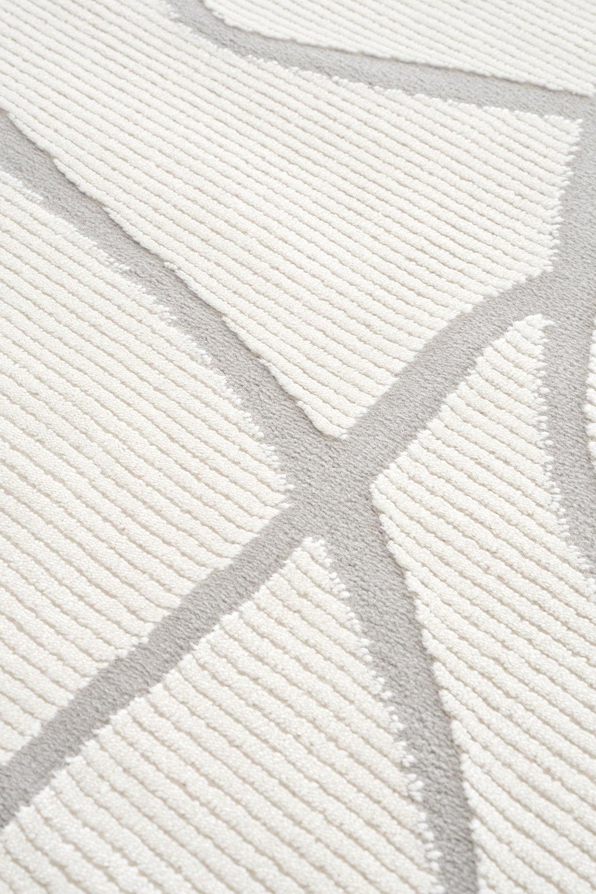 Farahan Krem Gri Geometrik Tozumaz Salon Koridor Balkon Teras Bahçe Oturma Odası Halısı A0858A