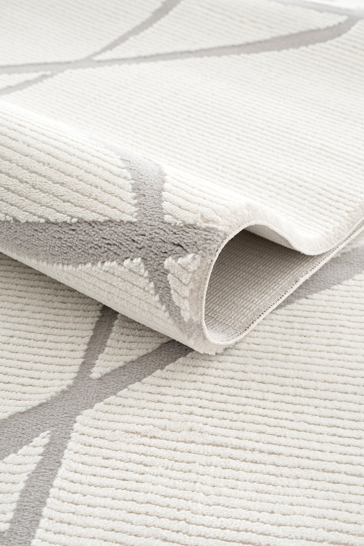 Farahan Krem Gri Geometrik Tozumaz Salon Koridor Balkon Teras Bahçe Oturma Odası Halısı A0858A