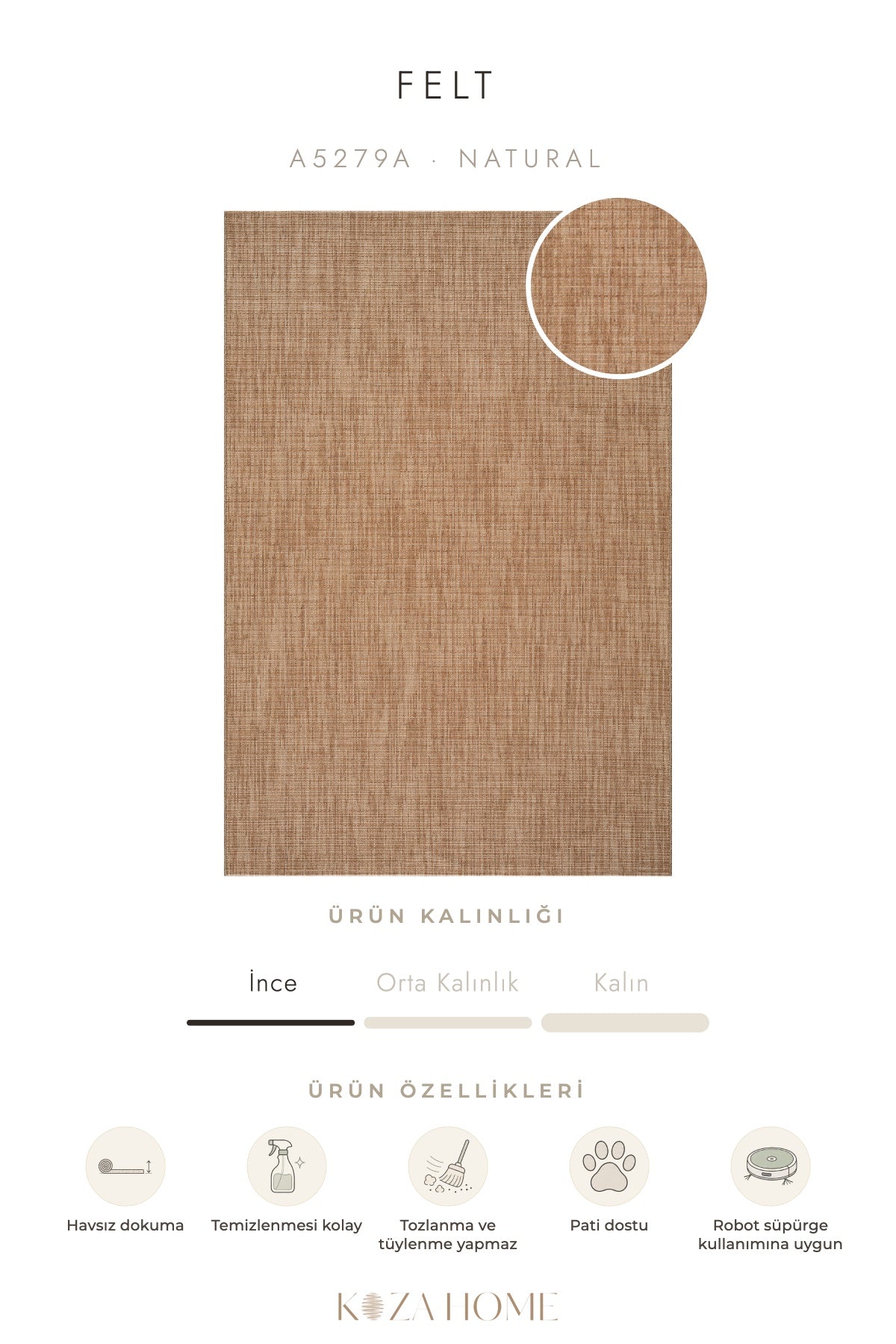 Calvin Klein Felt Natural Halı A5279A