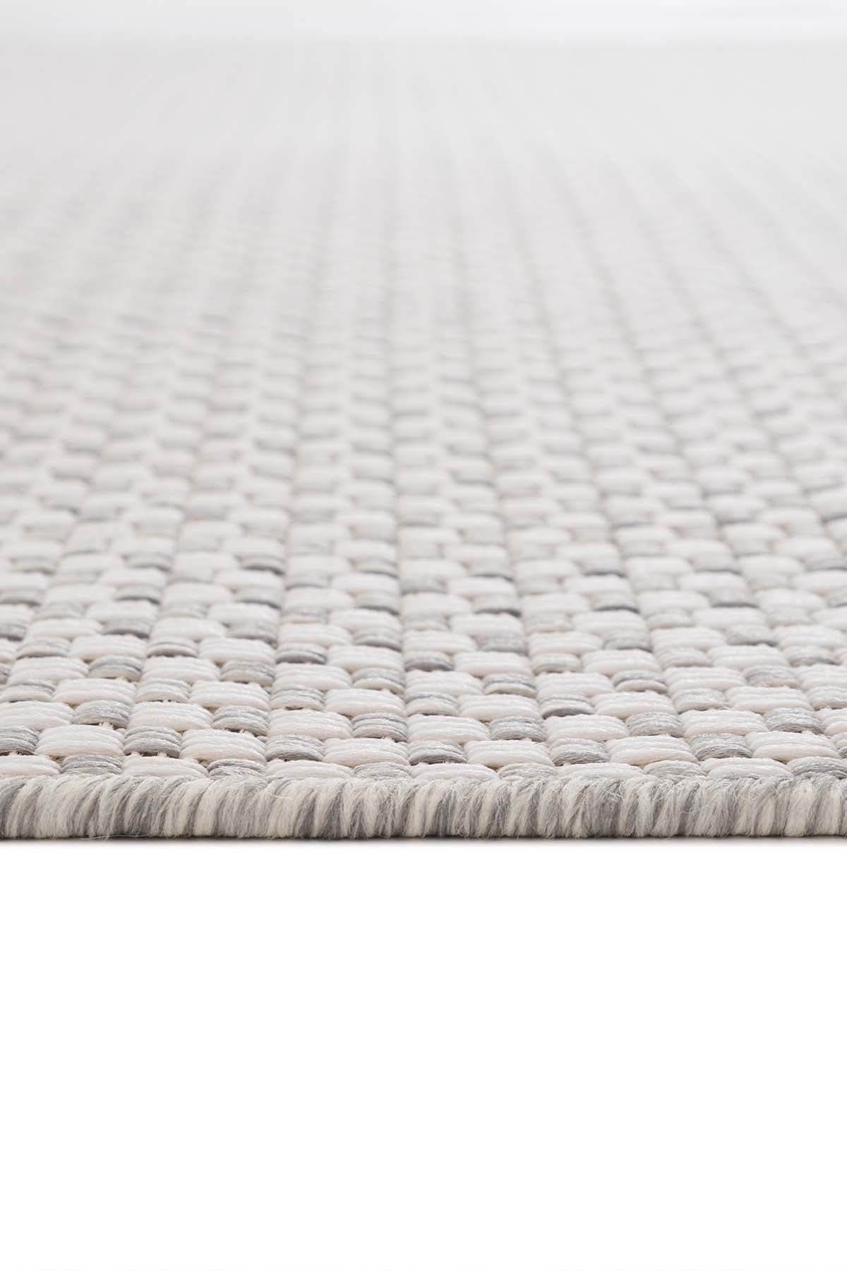 Fresco Ekru Antrasit İskandinav Jüt Yıkanabilir Halı Kilim Balkon Teras Salon Koridor Halısı 20521A