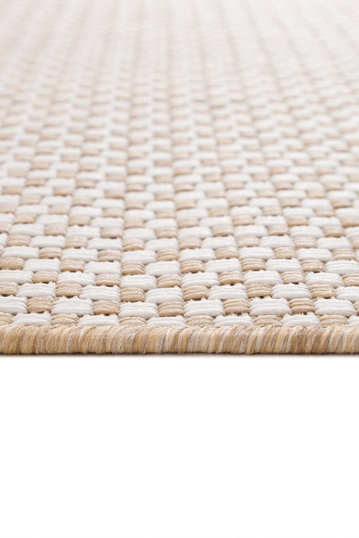 Fresco Ekru Natural İskandinav Jüt Yıkanabilir Halı Kilim Balkon Teras Salon Koridor Halısı 20521B