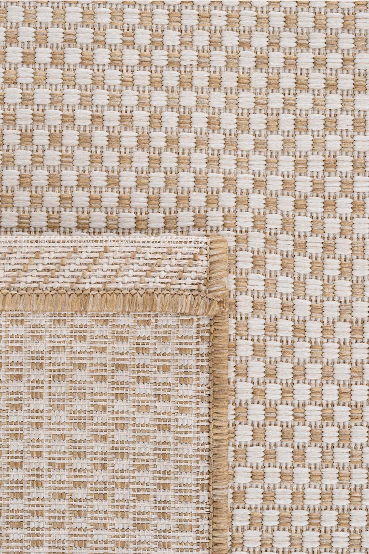 Fresco Ekru Natural İskandinav Jüt Yıkanabilir Halı Kilim Balkon Teras Salon Koridor Halısı 20521B
