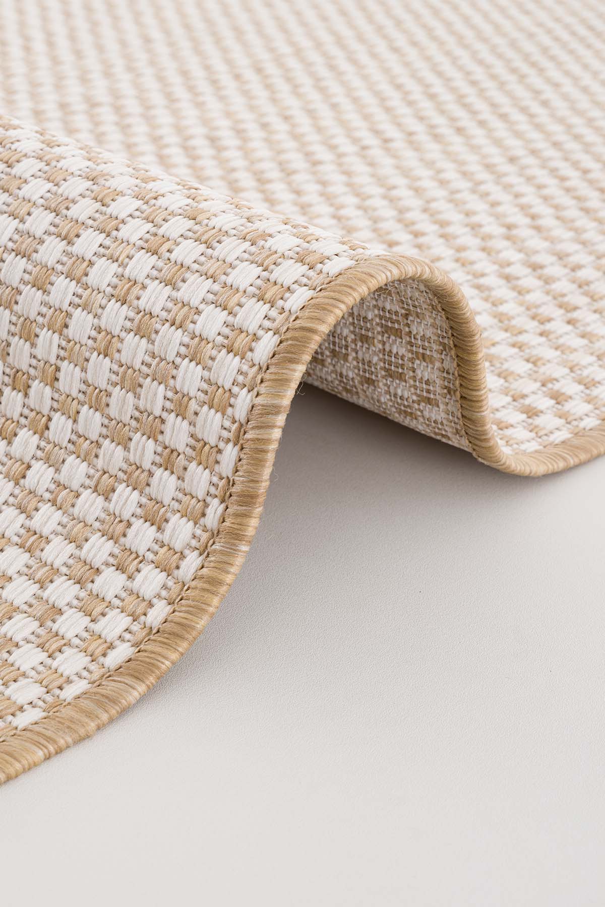 Fresco Ekru Natural İskandinav Jüt Yıkanabilir Halı Kilim Balkon Teras Salon Koridor Halısı 20521B