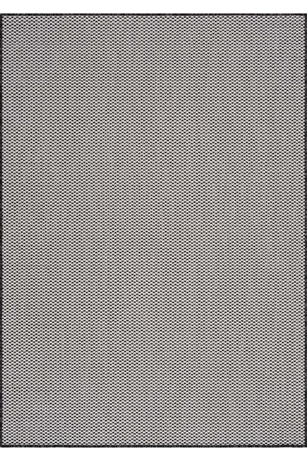 Fresco Ekru Siyah Yıkanabilir Halı 20521A