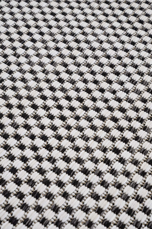 Fresco Ekru Siyah Yıkanabilir Halı 20521A