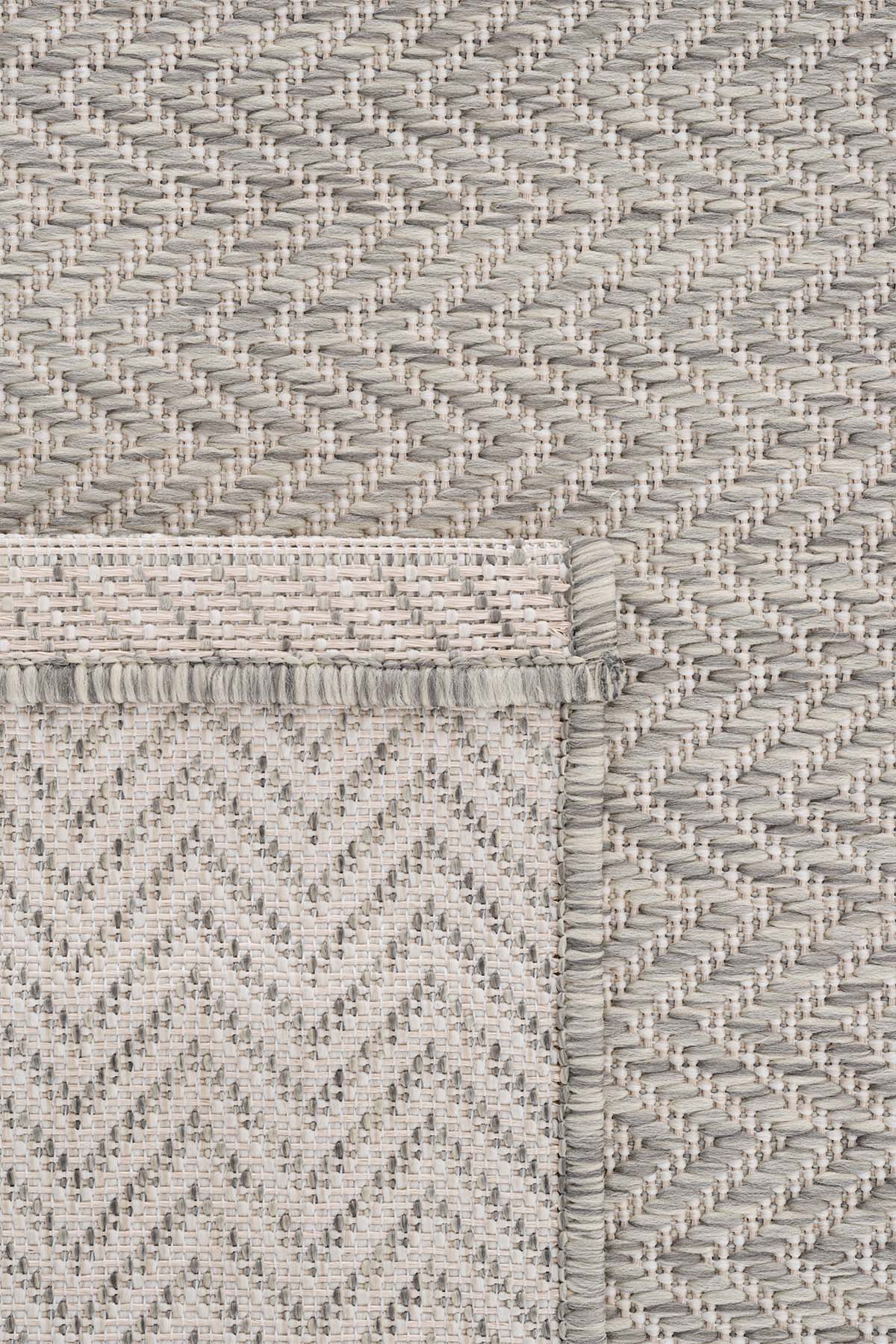 Fresco Antrasit Ekru İskandinav Jüt Yıkanabilir Halı Kilim Balkon Teras Salon Koridor Halısı 20522A