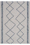 Fresco Ekru Lacivert İskandinav Jüt Yıkanabilir Halı Kilim Balkon Teras Salon Koridor Halısı 22563A
