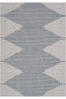 Fresco Ekru Lacivert İskandinav Jüt Yıkanabilir Halı Kilim Balkon Teras Salon Koridor Halısı 22835A